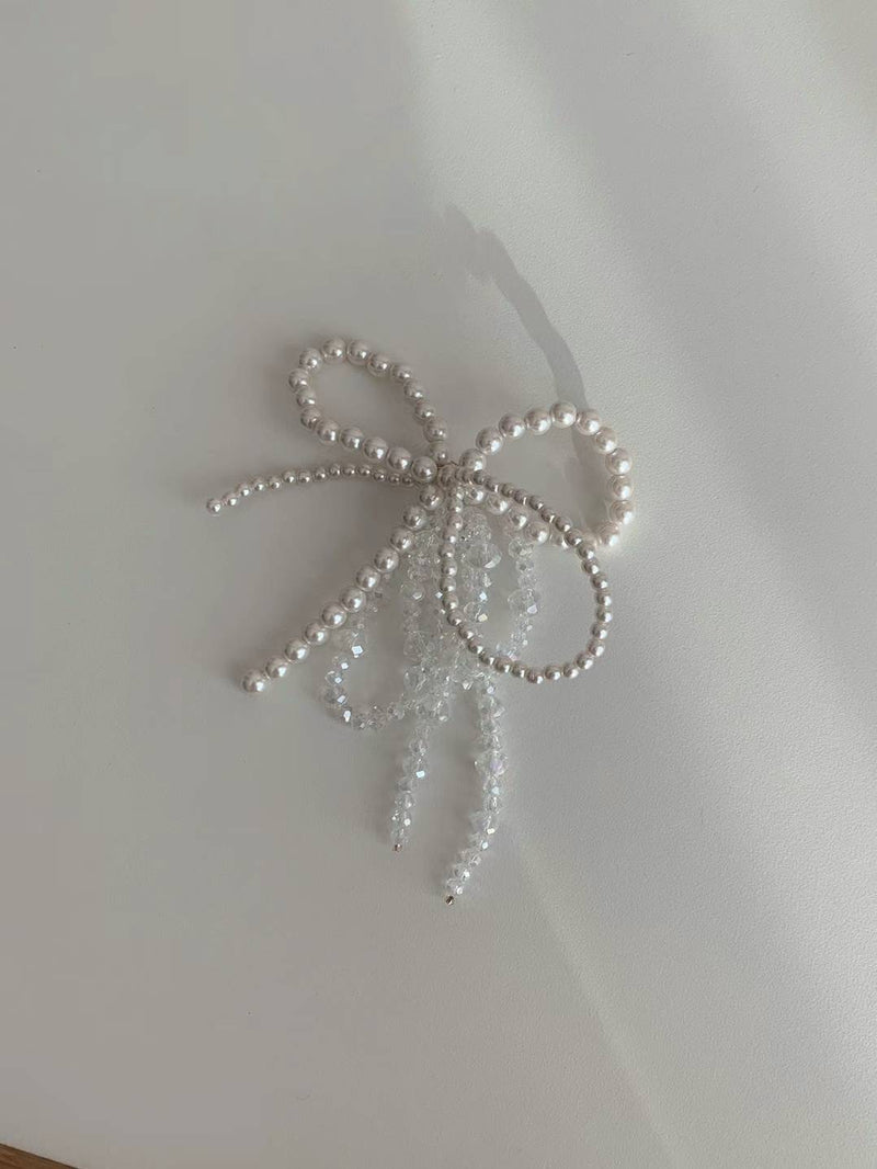 PEARL BIG RIBBON SHOES CHARM