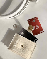 GOLD BUCKLE VERROU CARD WALLET