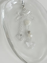 CLEAR RIBBON KEY CHAIN