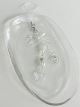 CLEAR RIBBON KEY CHAIN