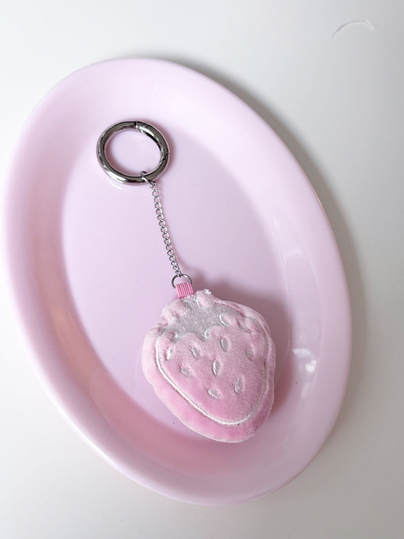 COTTON STRAWBERRY KEY CHAIN