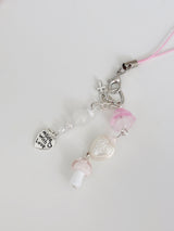 PINK MUSHROOM KEY CHAIN