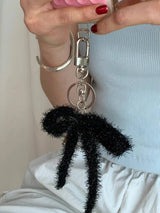 GLITTER RIBBON KEY RING