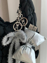 GLITTER RIBBON KEY RING