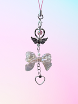 PINK SILVER WING KEY CHAIN