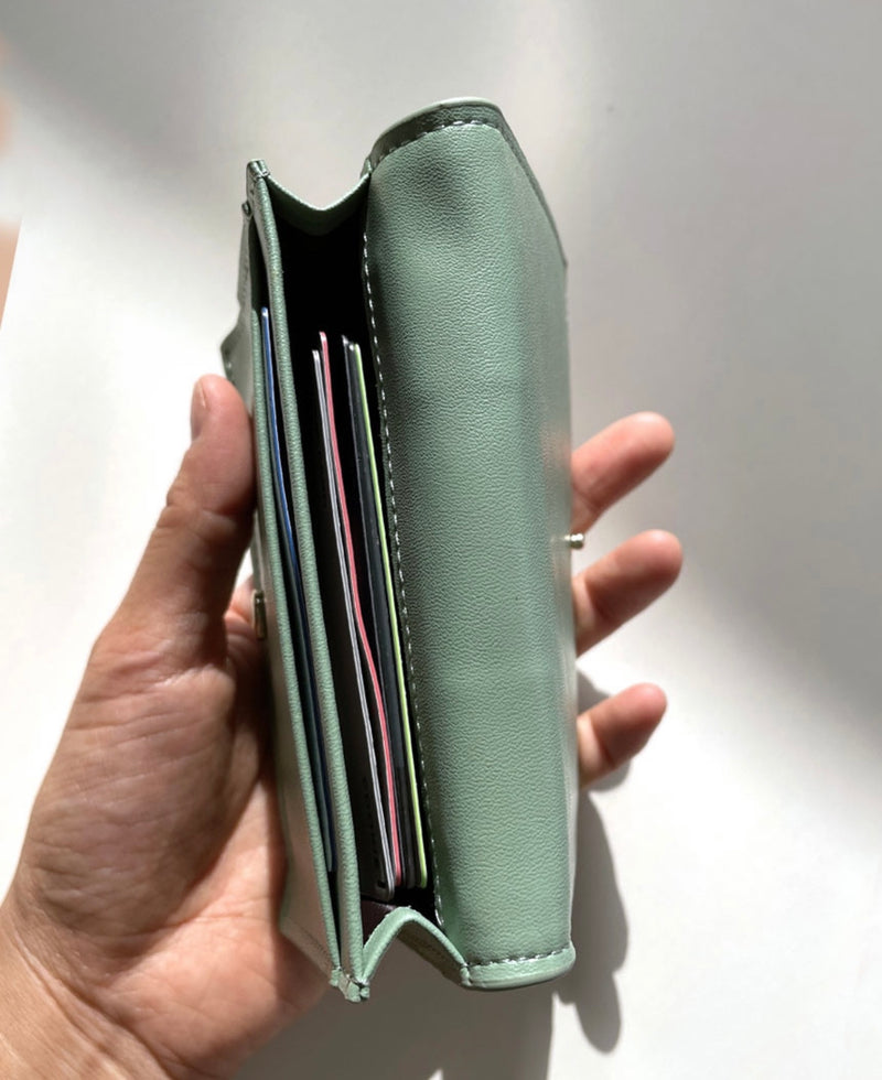 MESH REAL LEATHER CARD WALLET