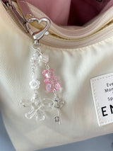 BEAR RIBBON KEY CHAIN