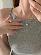 SILVER GRID NECKLACE