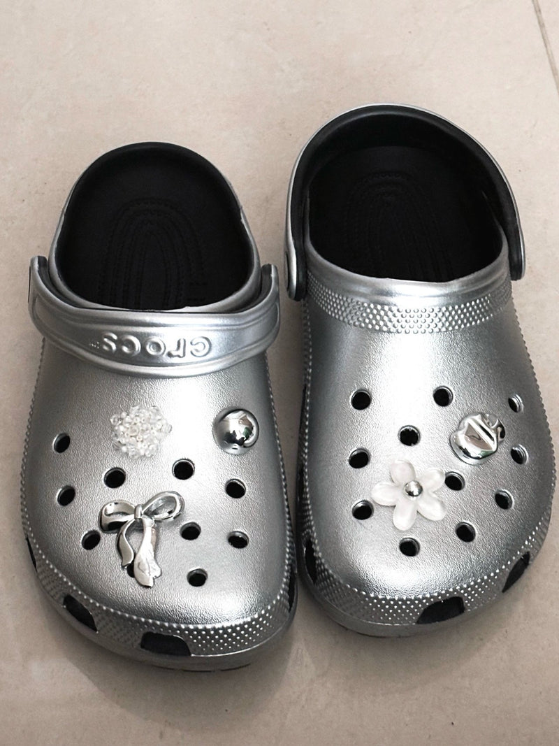 SILVER RIBBON JIBBITZ SET