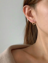 HEART HOOP EARRINGS
