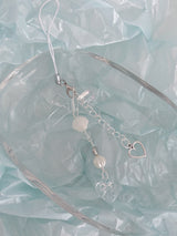 CLEAR RIBBON KEY CHAIN