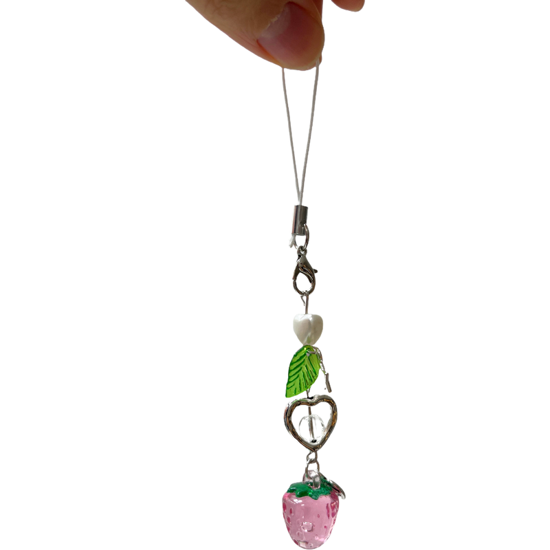 STRAWBERRY HEART KEY CHAIN