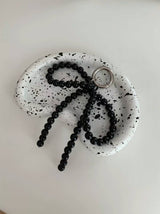 BIG RIBBON PEARL KEY RING