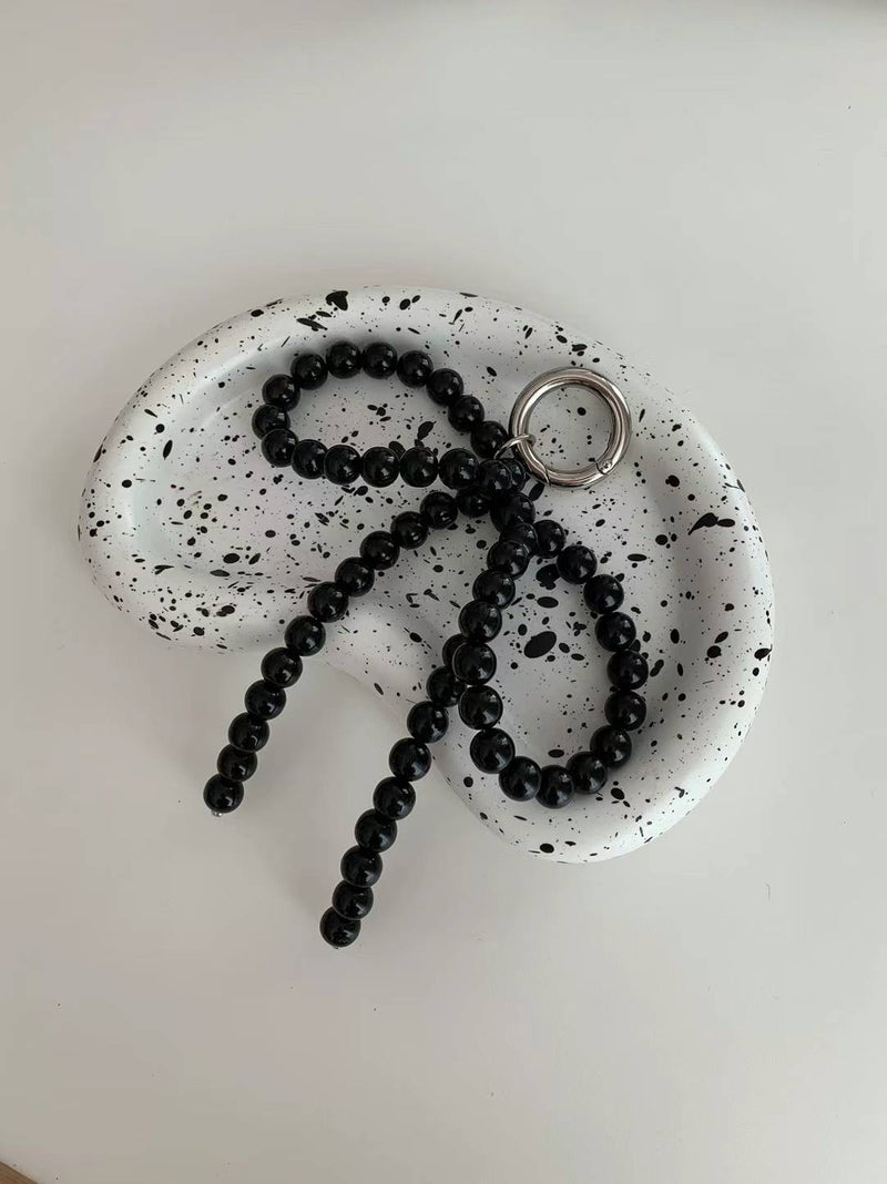 BIG RIBBON PEARL KEY RING