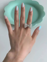 BIG RIBBON QUILTED RING
