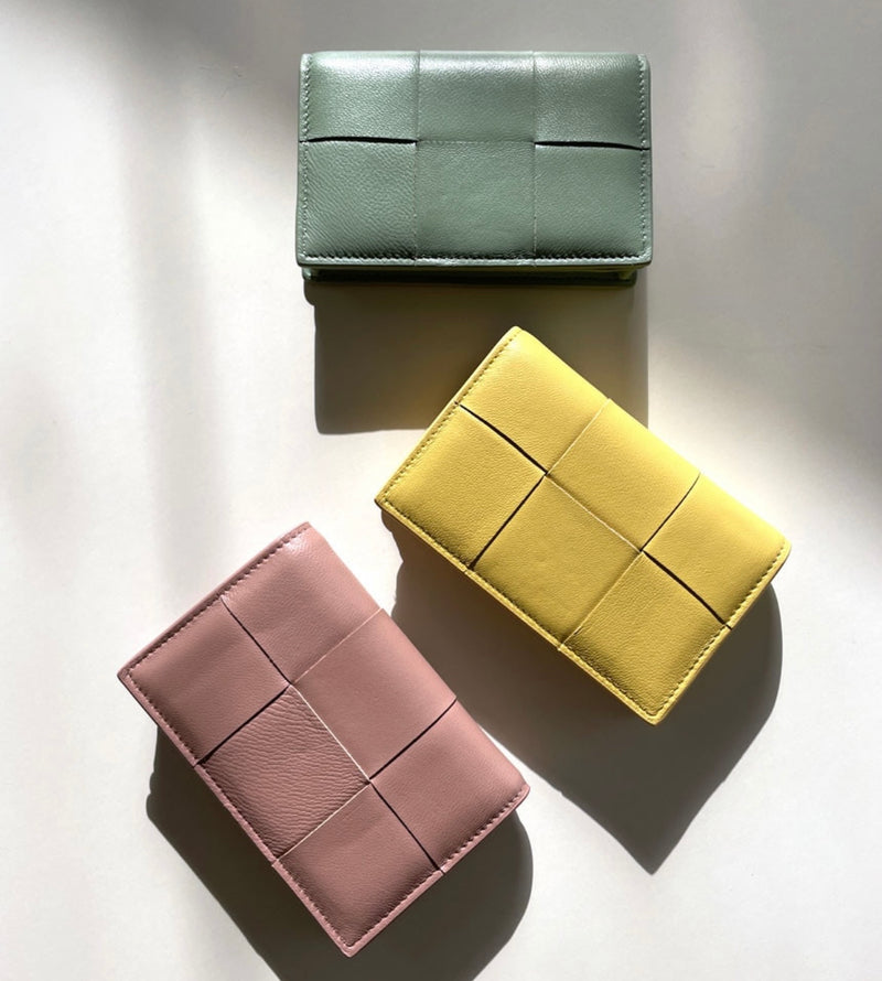 MESH REAL LEATHER CARD WALLET