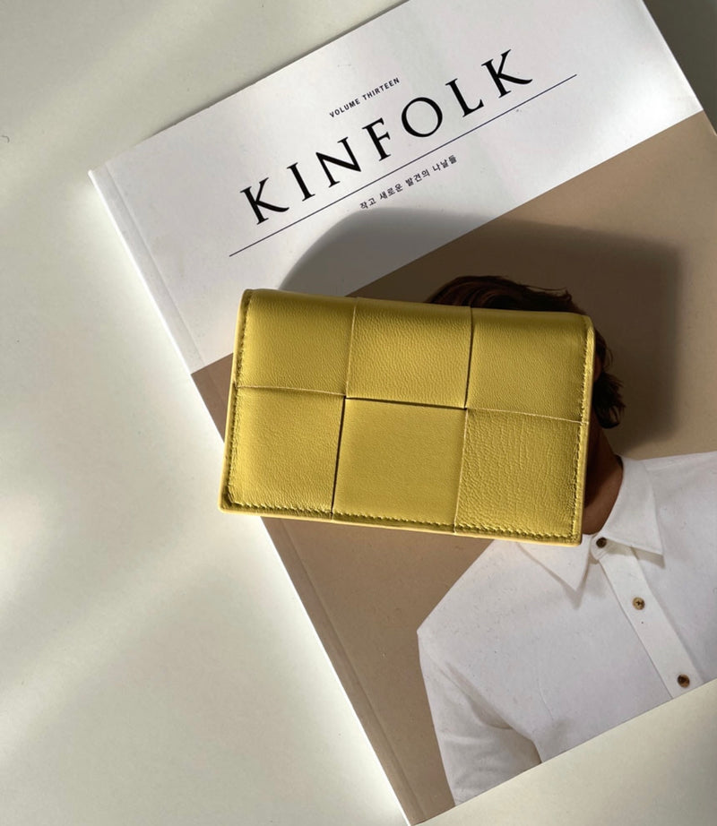 MESH REAL LEATHER CARD WALLET