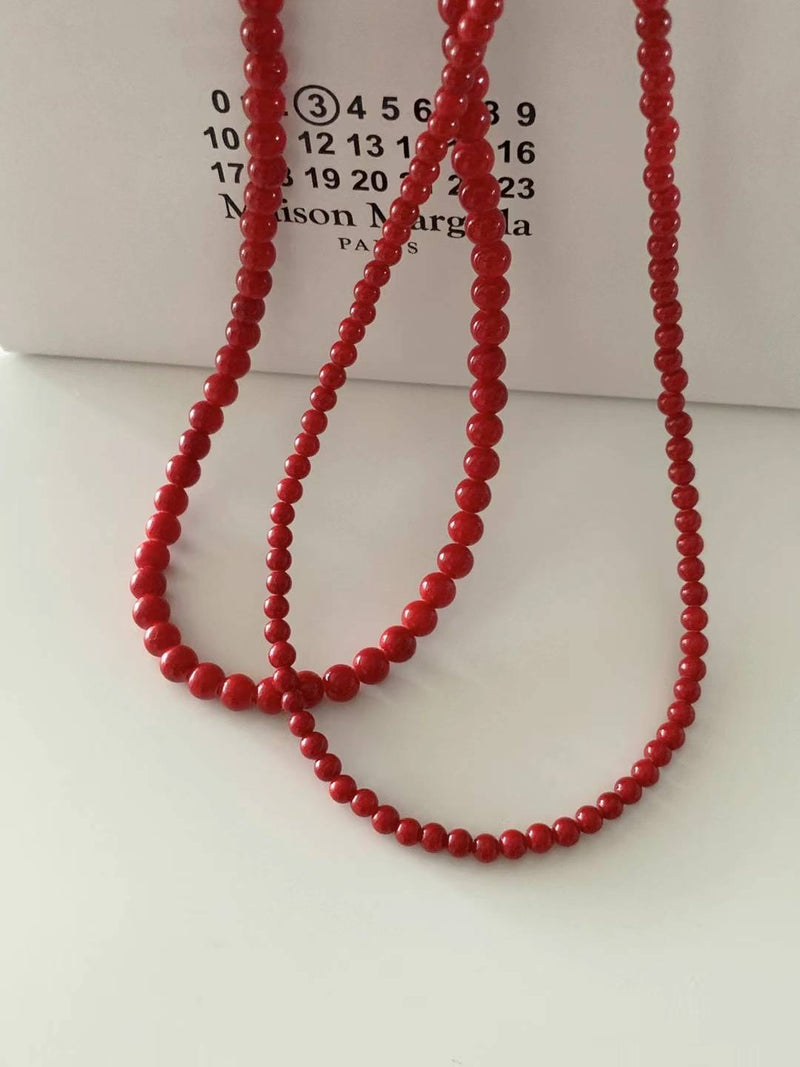 RED PEARL NECKLACE