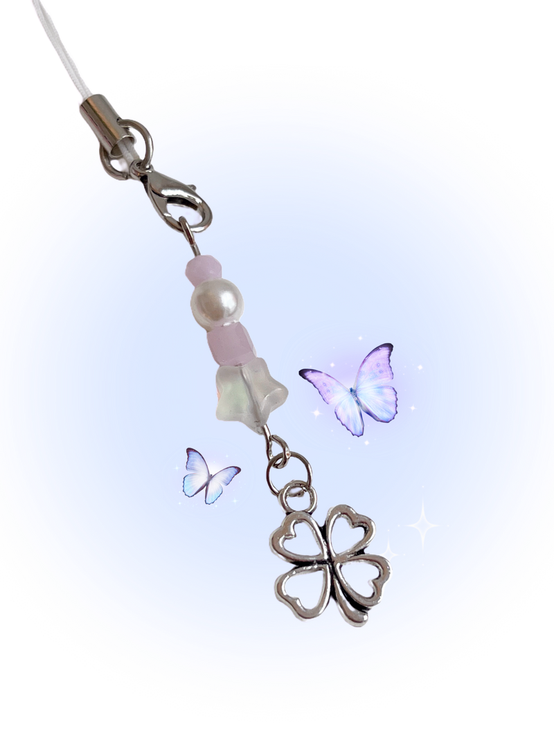 SILVER CLOVER KEY CHAIN