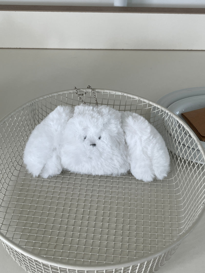 WHITE DOGGY KEY RING