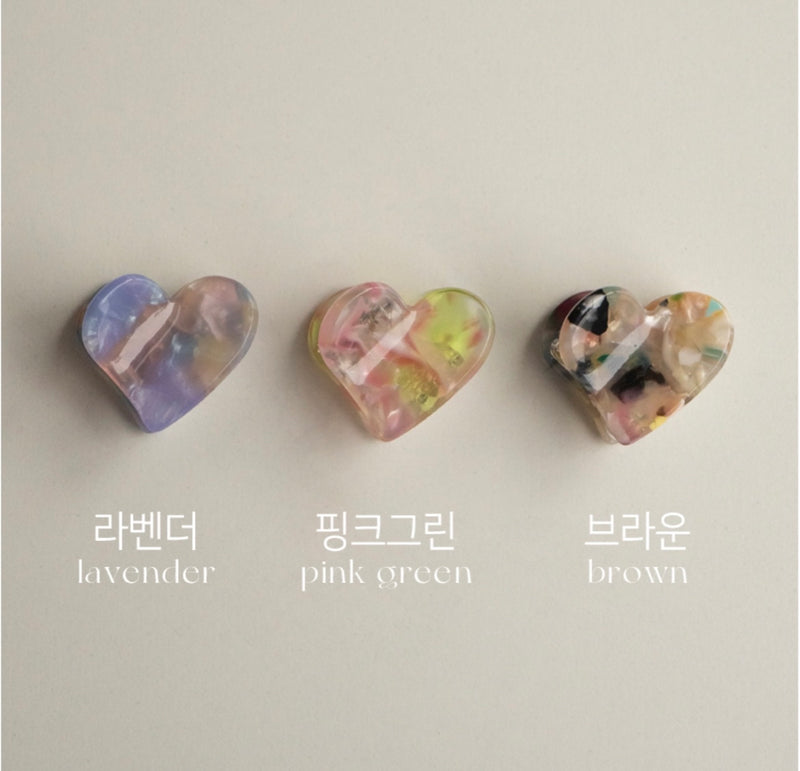 MINI HEART CELLULOSE HAIR PIN