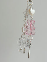 BEAR RIBBON KEY CHAIN