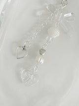 CLEAR RIBBON KEY CHAIN