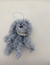 FURRY PEARL KEY RING & BAG CHARM