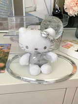 SILVER KITTY KEY RING