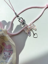 PINK SILVER WING KEY CHAIN
