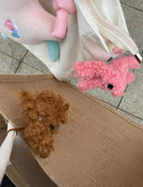 FURRY DOG KEY RING & BAG CHARM