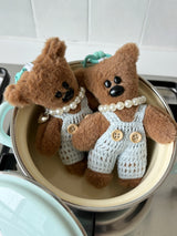 PEARL BEAR DOLL KEY CHAIN