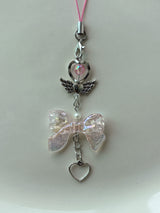 PINK SILVER WING KEY CHAIN