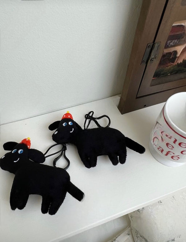 BLACK DOG KEY RING & BAG CHARM