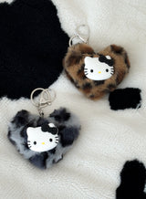 FUR CAT KEY RING