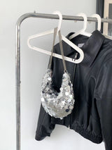 SEQUINS CHAIN HOBO BAG