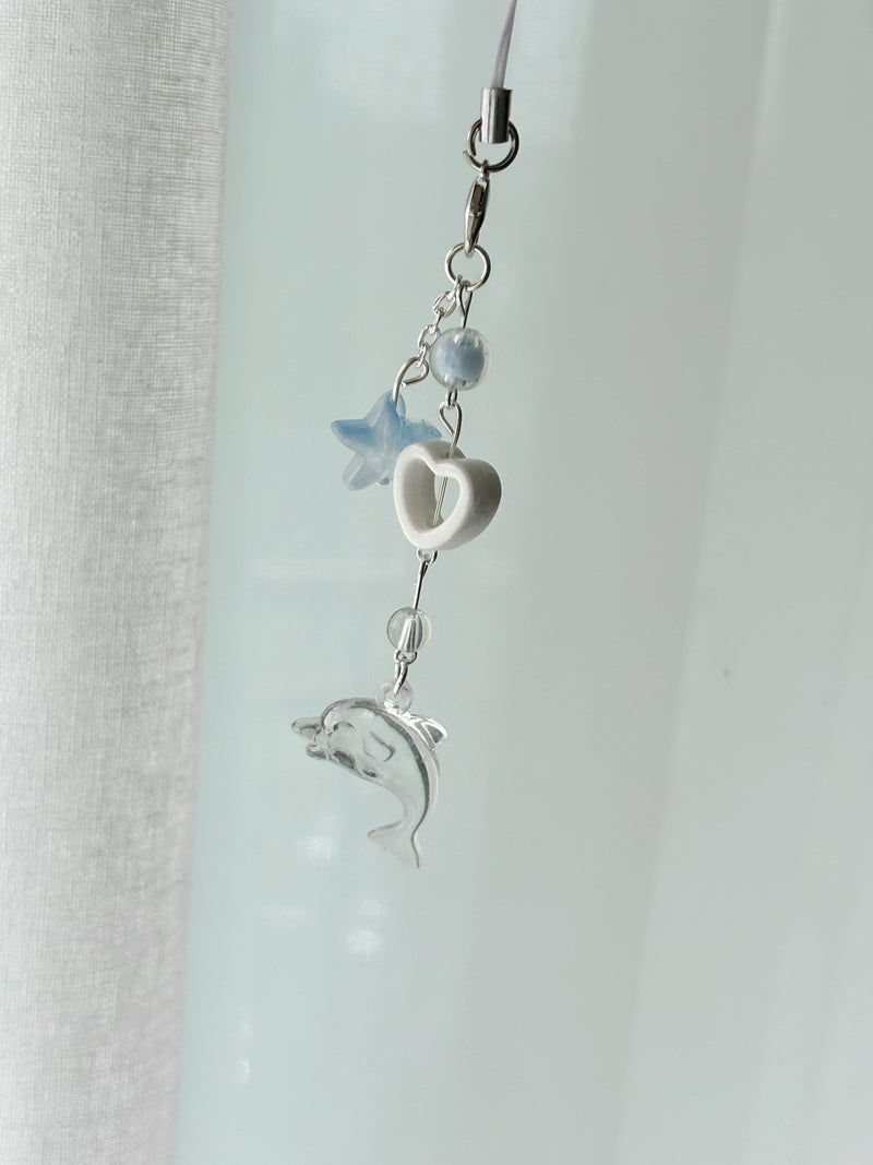 CLEAR DOLPHIN KEY CHAIN