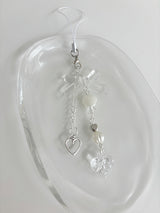 CLEAR RIBBON KEY CHAIN