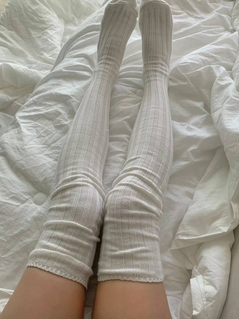 COTTON OVER KNEE SOCKS