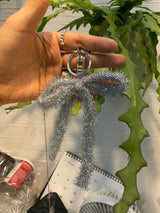 GLITTER RIBBON KEY RING
