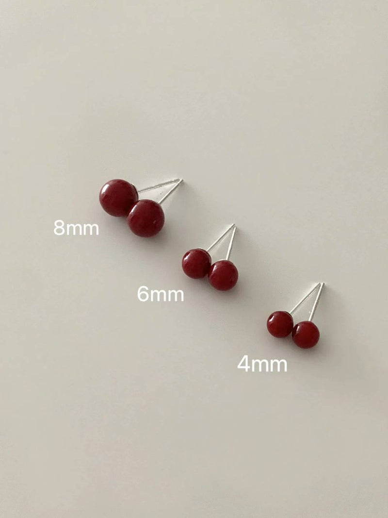 RED PEARL EARRINGS