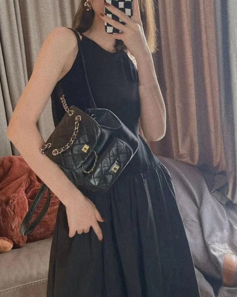 QUILTING CHAIN BACKPACK