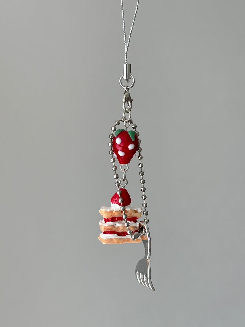RED CAKE KEY CHAIN