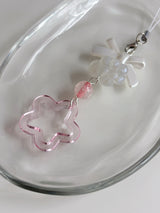 PINK STAR RIBBON KEY CHAIN