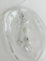 CLEAR RIBBON KEY CHAIN