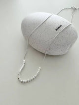 SILVER GRID NECKLACE