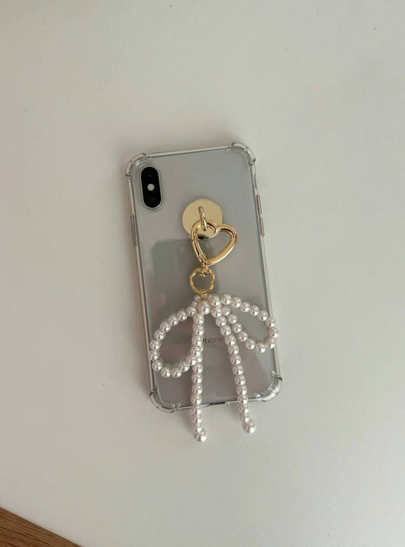 PEARL RIBBON KEY RING