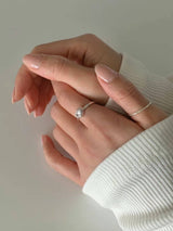 CUBIC HEART OPEN RING