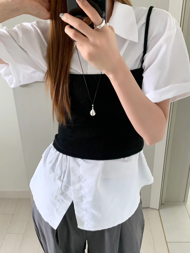 BOLD DROP LEATHER NECKLACE