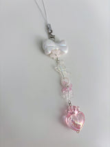 PINK CROWN HEART KEY CHAIN